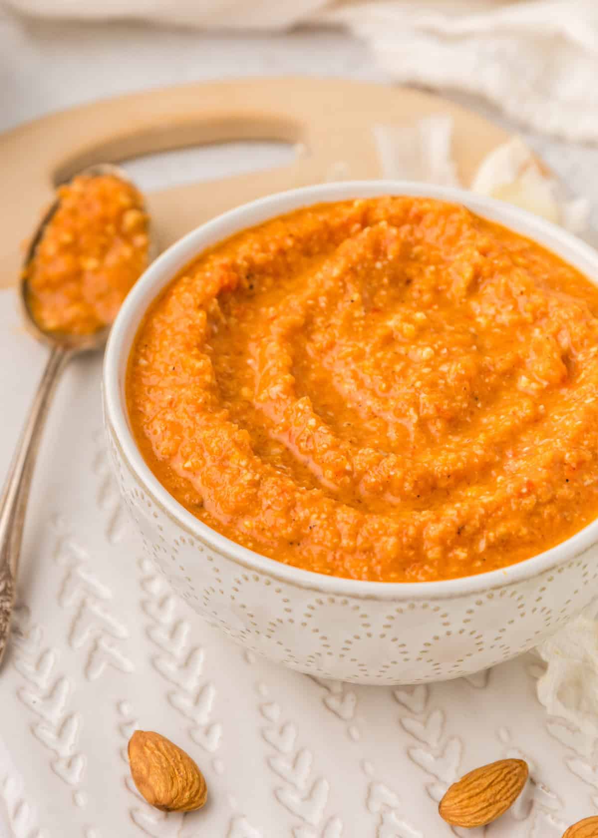 Romesco Sauce in a bowl.