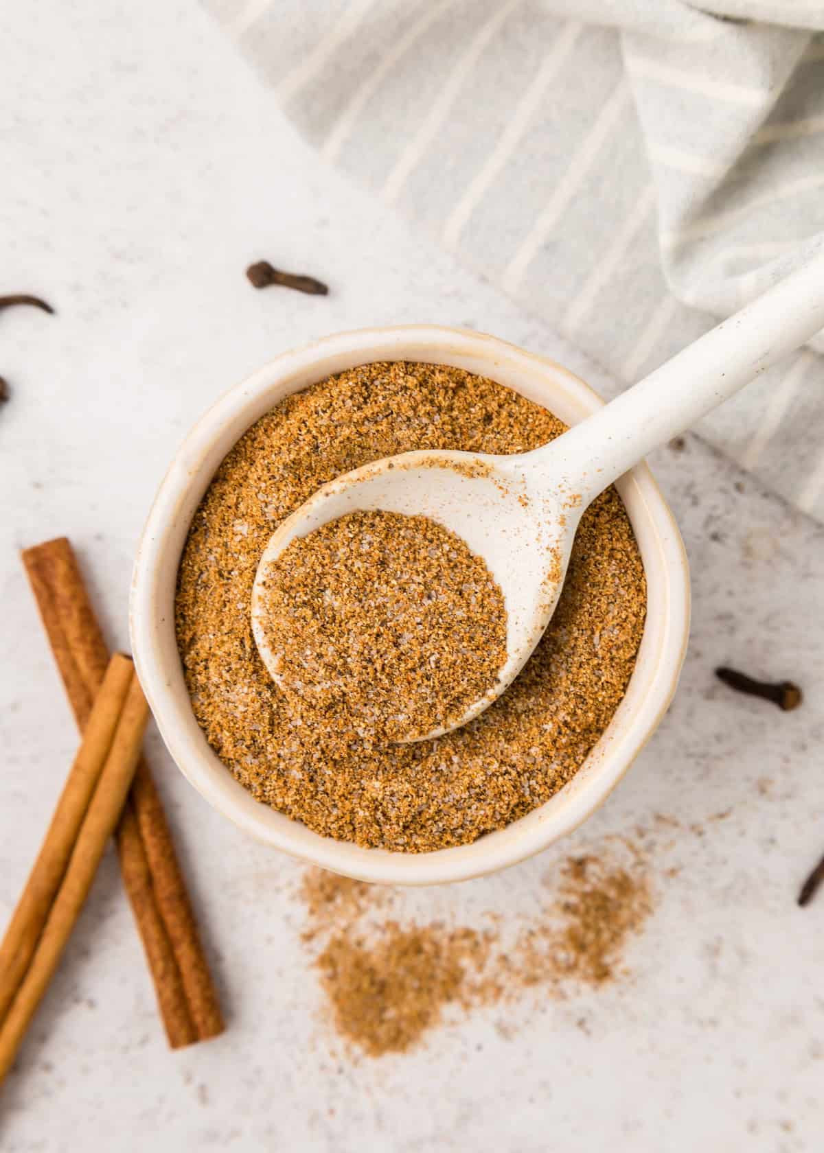 Tandoori Spice in dish with spoon.