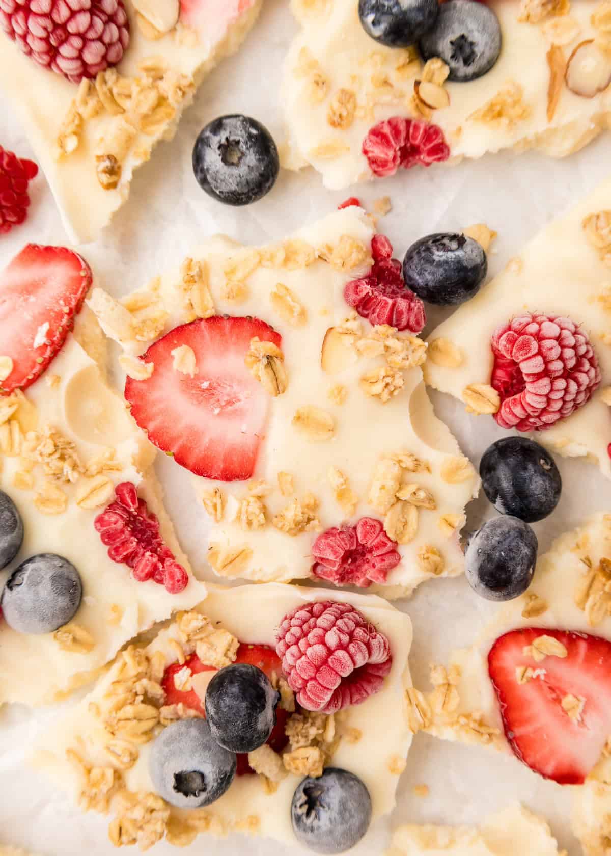 frozen yogurt bark